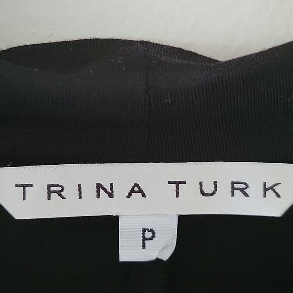 Trina Turk Black Cowl Neck Long Sleeve Tee Size Small - Picture 3 of 5